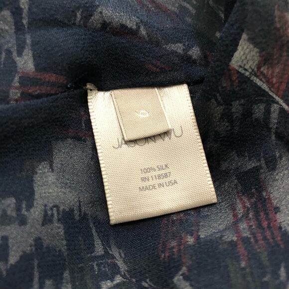 Jason Wu Silk Geometric Abstract Print Dress Size 6 A-Line Sleeveless EUC Black - Picture 6 of 12